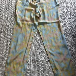 Silk Floral print pants — great for beach side or your Palm Royale party